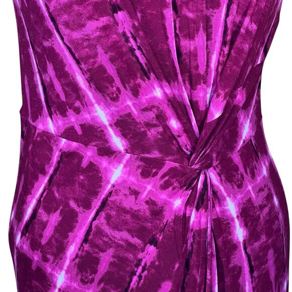 INC “Ibiza” Dye Pink Tie-Dye Print Sleeveless Stretchy Maxi Dress Small NWT - Picture 2 of 11